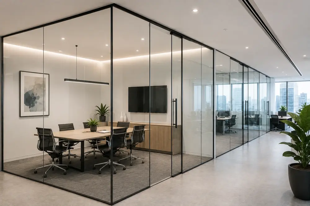 Ultra Slim Glass Partition Systems in Dubai | Smart Glass Dubai