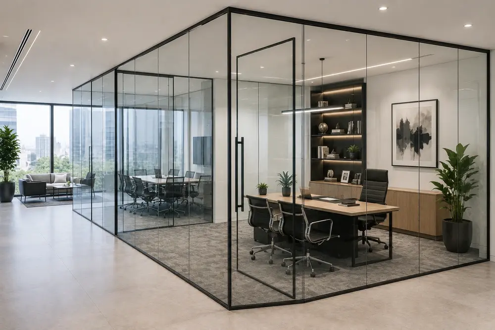 Ultra Slim Glass Partition Systems in Dubai | Smart Glass Dubai