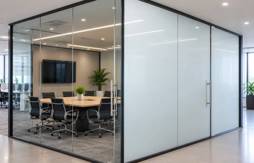 Premium Smart Glass for Office with Privacy and Style